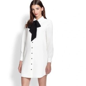 Vintage Kate Spade Griffin White Dress with Black Bow 12